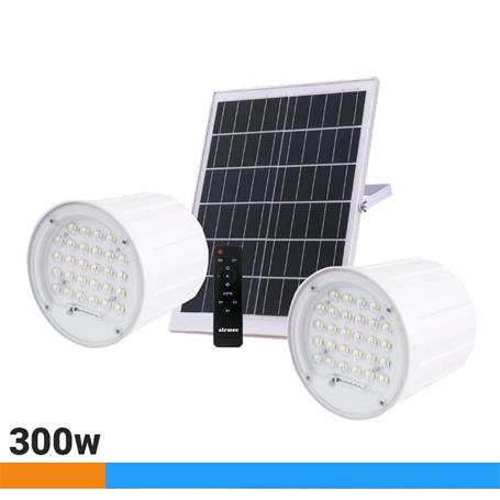 FOCO SOLAR DOBLE COLGANTE SERIE COMETA 300W 1.000 LUMENS AIRMEC AM131474 FOCO SOLAR PARA EXTERIOR FOCOS SOLARES PARA EXTERIORES