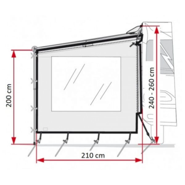 CIERRE LATERAL SIDE W F35/CARAVANSTORE FIAMMA 250109 - Imagen 2