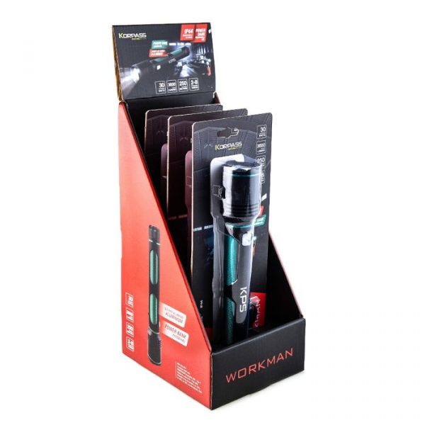 LINTERNA LED TUBULAR RECARGABLE PROFESIONAL 30W KORPASS 24685 - Imagen 2