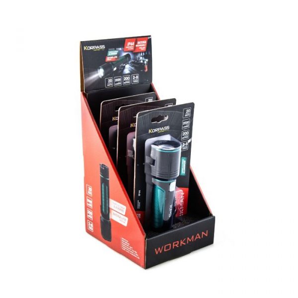 LINTERNA LED TUBULAR RECARGABLE PROFESIONAL 20W KORPASS 29090 - Imagen 2