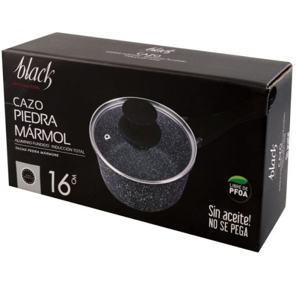 CAZO ALUMINIO FUNDIDO BLACK PIEDRA 16CM SUPREME 33451 - Imagen 3