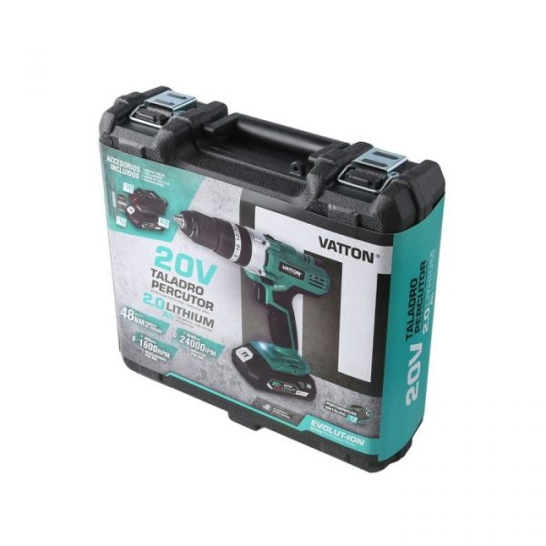 TALADRO PERCUTOR 20V 1 BATERIA 2.0Ah VATTON 47761 - Imagen 2