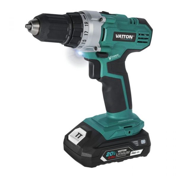 TALADRO ATORNILLADOR 20V 1 BATERIA 2.0AH VATTON