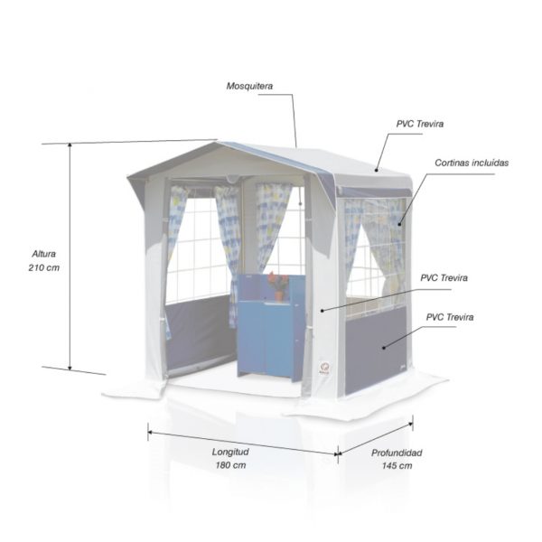 AVANCE COCINA JAVA 180X140CM INACA 240651 - Imagen 3