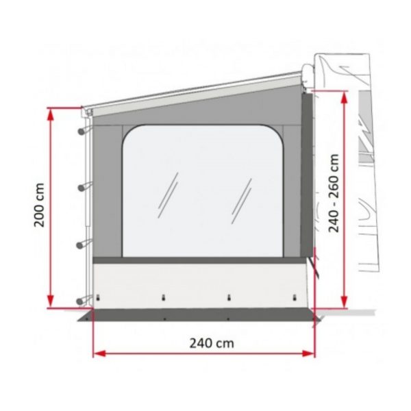 CIERRE LATERAL SIDE W PRO CARAVANSTORE XL FIAMMA 250233 - Imagen 2
