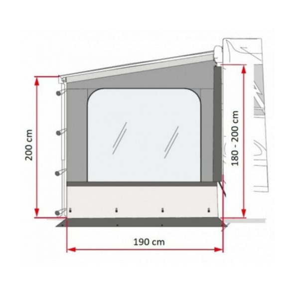CIERRE LATERAL SIDE W PRO VAN F45 FIAMMA 250112 - Imagen 2