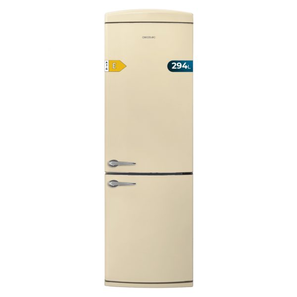 FRIGORIFICO RETRO COMBI NO FROST 294L DOS PUERTAS BEIGE CECOTEC 02729