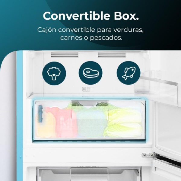FRIGORIFICO RETRO COMBI NO FROST 294L AZUL CECOTEC 02728 - Imagen 3