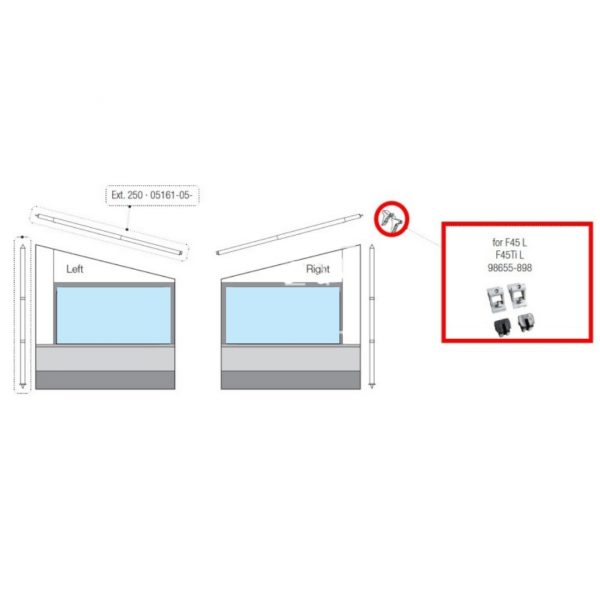 KIT CLIP-S F45 TIL / L PRIVACY FIAMMA 250615 - Imagen 2