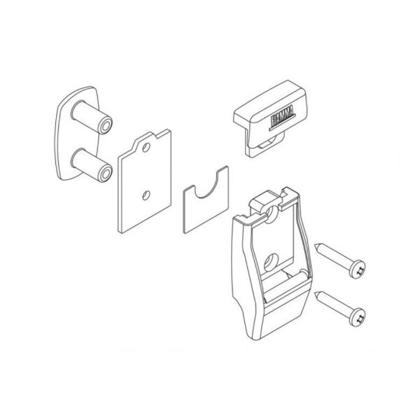KIT SOPORTE PARED LATERAL PLASTICO FIAMMA 250010 - Imagen 4