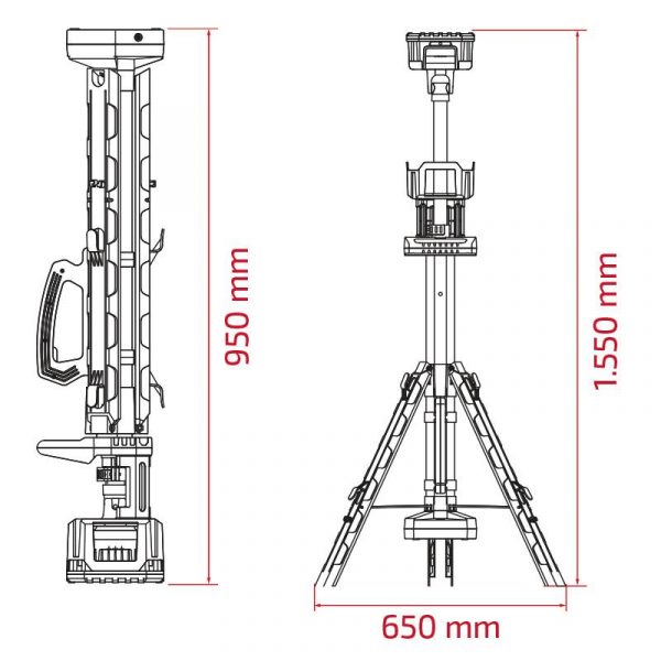 FOCO LED CON TRIPODE 100W 10.000 LUMENS PAMACON PM1717 - Imagen 4