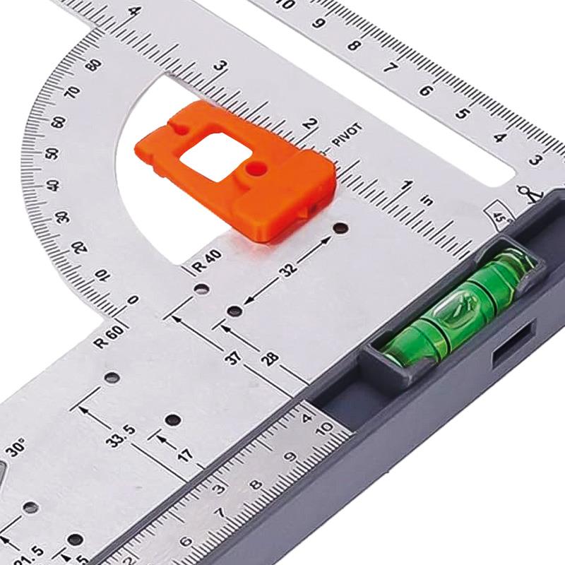 ESCUADRA COMBINADA CON NIVEL 300MM PAMACON PM1704 - Imagen 2