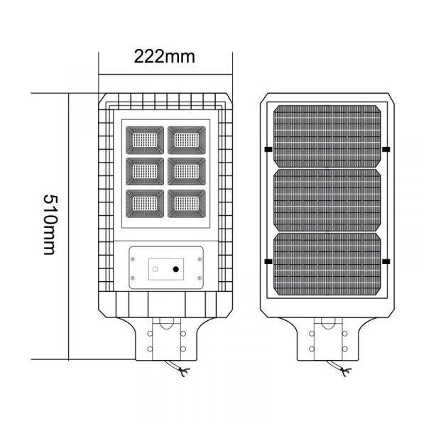 FAROLA LED SOLAR 60W 900 LUMENS SERIE STREET AIRMEC AM131114 - Imagen 5