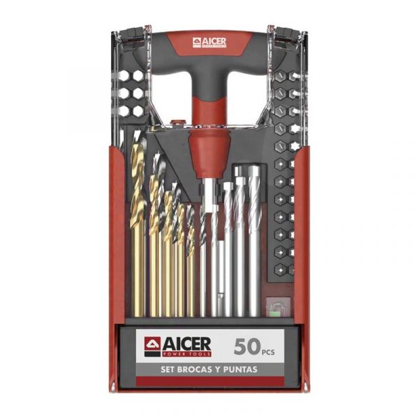 JUEGO BROCAS - PUNTAS COMBINADAS 50PCS AICER AC1712