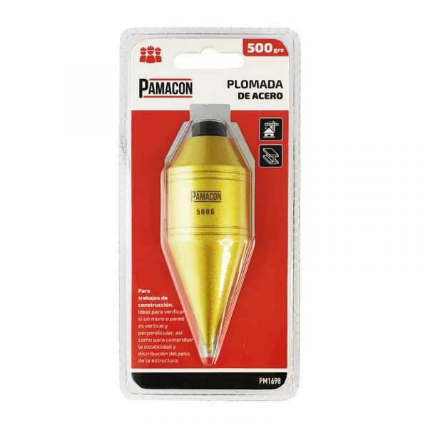PLOMADA DE ACERO 500GRS PAMACON PM1698 - Imagen 2