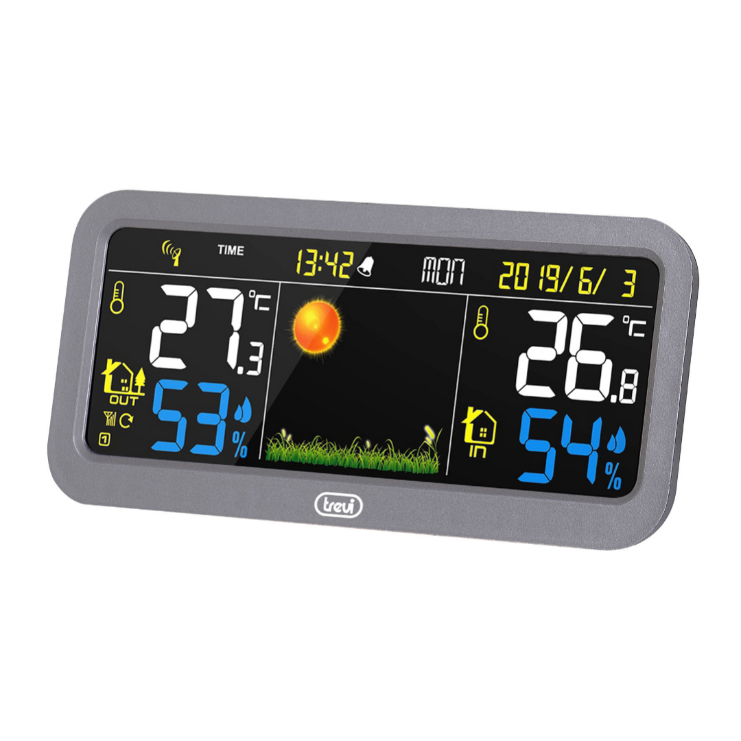 ESTACION METEOROLOGICA CON PANTALLA A COLOR Y SENSOR EXTERNO TREVI ME3P20RC ESTACIONES METEOROLOGICAS