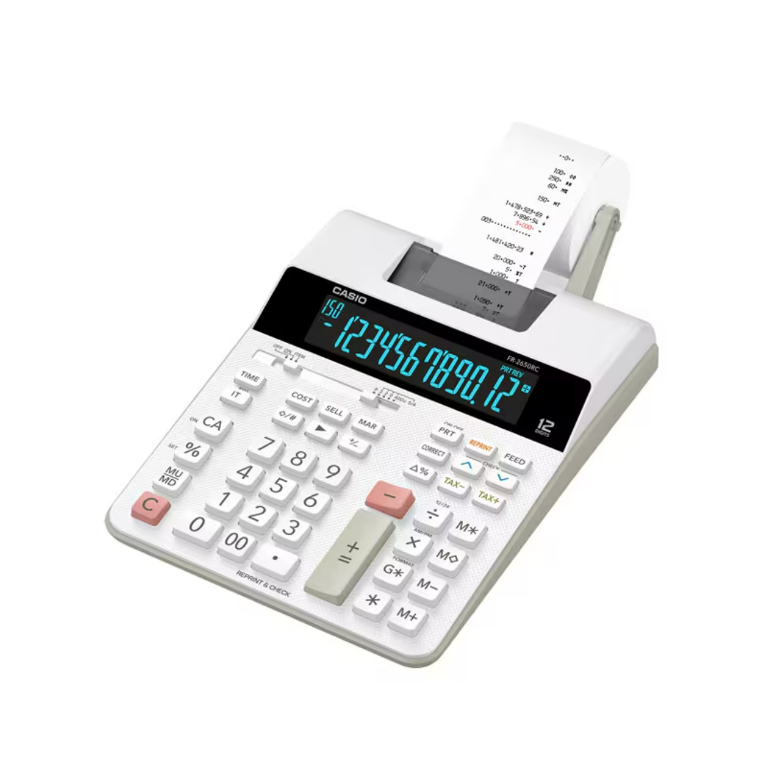 CALCULADORA IMPRESORA DE 12 DIGITOS CASIO FR2650RC CALCULADORAS CON IMPRESORAS