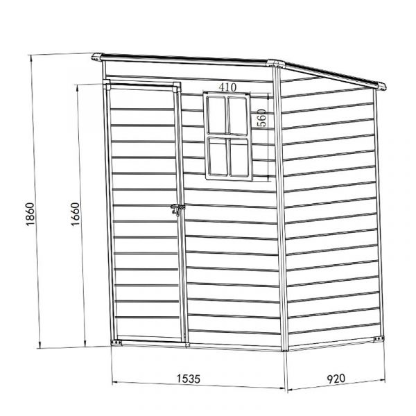 CASETA DE RESINA 96X157X186CM (1.5M2) AIRMEC AM131521 - Imagen 6