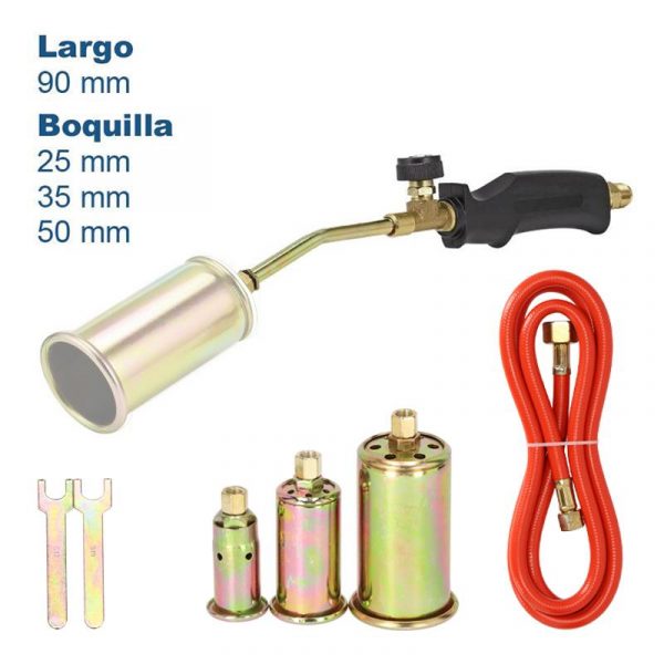 KIT SOPLETE DE GAS 25-35-50MM + MANGUERA 2M SOWELL SW1177