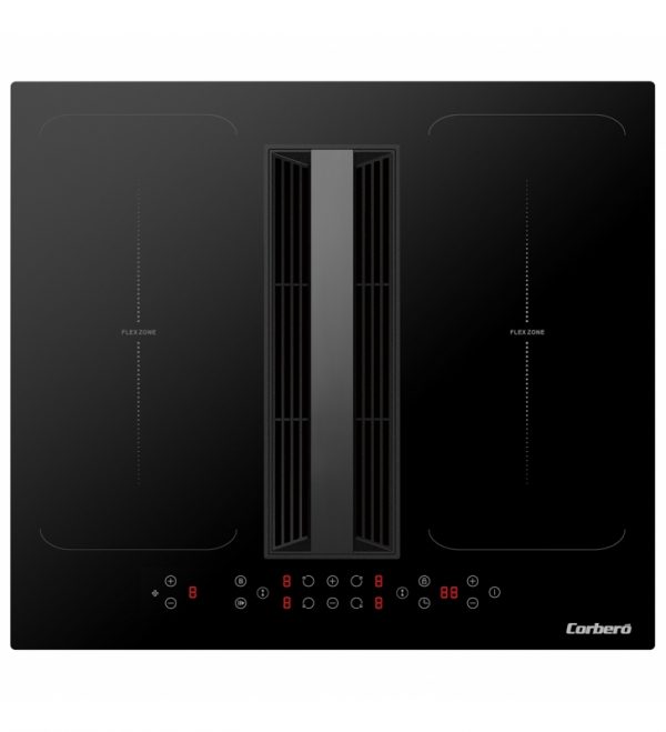 PLACA INDUCCION CON EXTRACTOR 4 FUEGOS NEGRA CORBERO CCIA7460DF