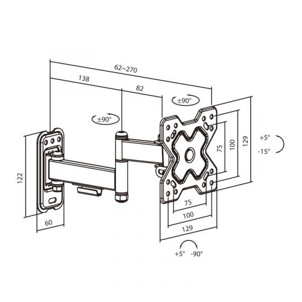 SOPORTE DE TELEVISION EXTENSIBLE 13-32" LARRYHOUSE LH2146 - Imagen 3
