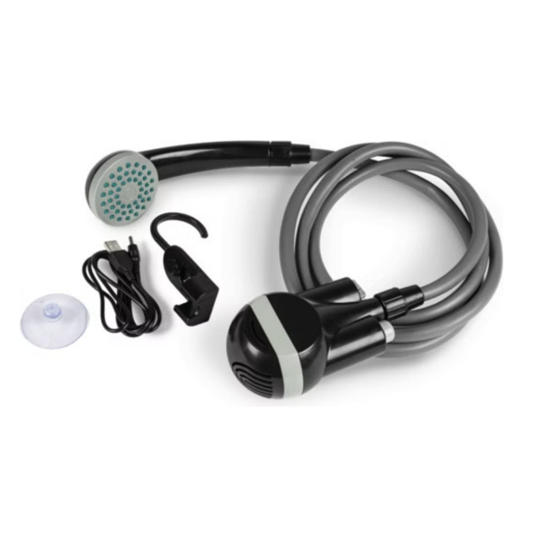 DUCHA PORTATIL CON BATERIA+CARGADOR USB 5V KAMPA 216123 DUCHAS PORTATILES EXTERIOR CAMPER CAMPING FURGONES CARAVANAS 