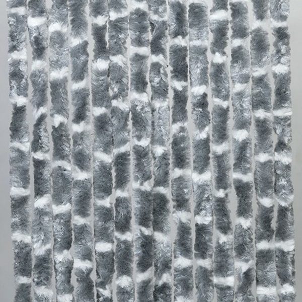 CORTINA TERCIOPELO GRIS-BLANCO MIX 56X185CM 102808