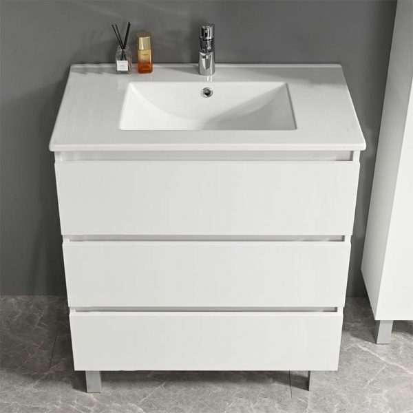 MUEBLE BAÑO BLANCO SERIE RANIA 80X46X85CM BENOTTI BT2822 - Imagen 3