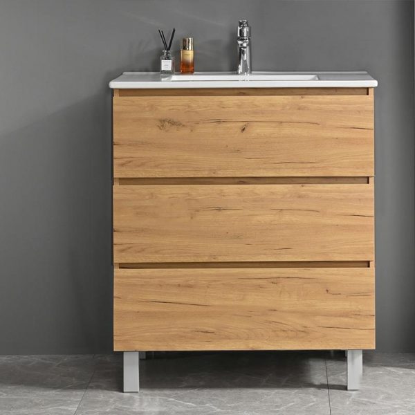 MUEBLE BAÑO ROBLE NODI SERIE PAOLA 80X46X85CM BENOTTI BT2824