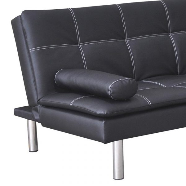 SOFA CAMA NEGRO 180X78X93CM MOMI MO1149 - Imagen 2