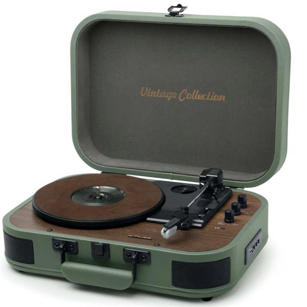 TOCADISCOS C/EMISOR BLUETOOTH,USB VERDE MUSE 4010201696