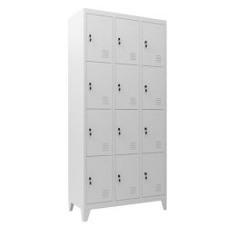 TAQUILLA METALICA CON PATAS 12 PUERTAS 1900X1000X500MM CROMAD CR1182