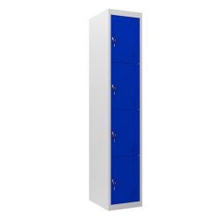 TAQUILLA METALICA 4 PUERTAS 1800X300X500MM AZUL CROMAD CR1186
