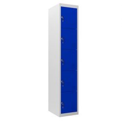 TAQUILLA METALICA 5 PUERTAS 1800X300X500MM AZUL CROMAD CR1187