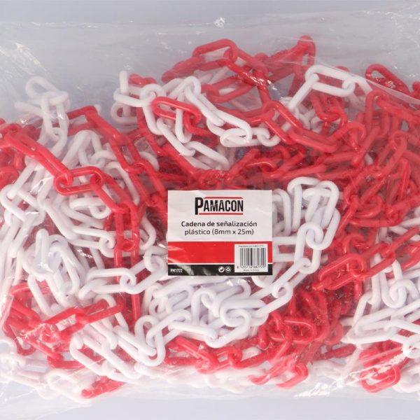 CADENA SEÑALIZACION PLASTICO 8 MMX25M PAMACON PM1722 - Imagen 6