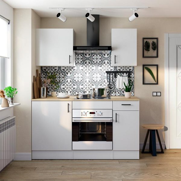 COCINA ESQUINERA KIT BLANCA KIRA 160+160 MOMI MO1091 - Imagen 2