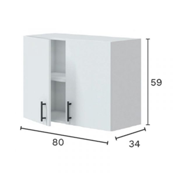 COCINA ESQUINERA KIT BLANCA KIRA 160+160 MOMI MO1091 - Imagen 4