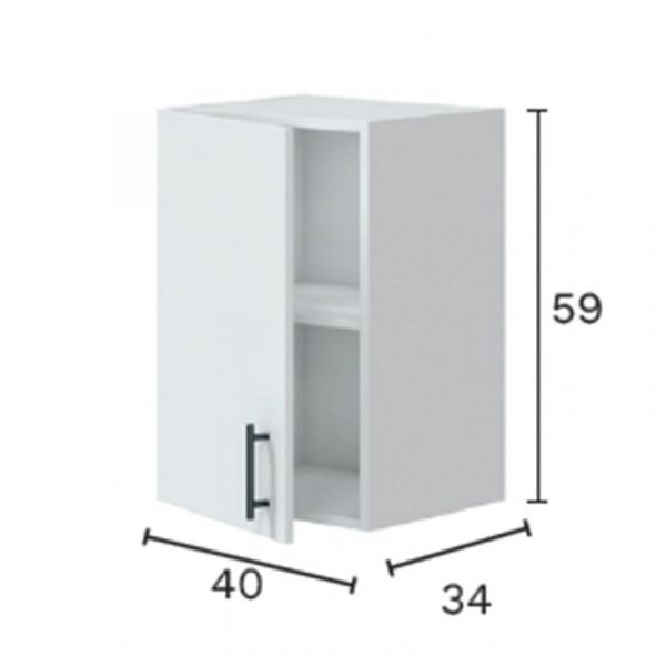 COCINA ESQUINERA KIT BLANCA KIRA 160+160 MOMI MO1091 - Imagen 6