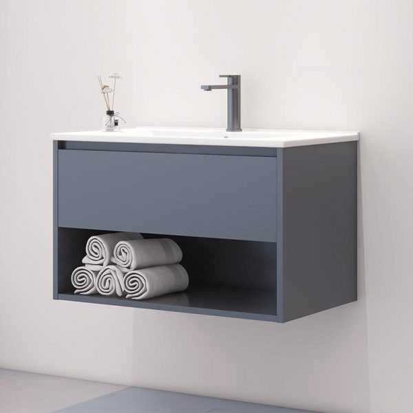 MUEBLE BAÑO GRIS SERIE ANDREA 80X46X50CM BENOTTI BT2833
