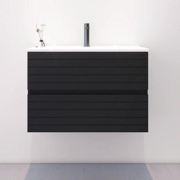 MUEBLE BAÑO NEGRO SERIE CARMINE 80X46X55CM BENOTTI BT2834 - Imagen 2