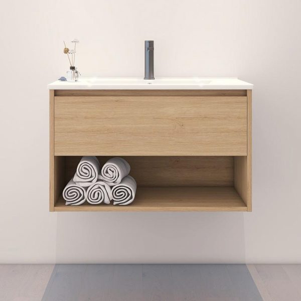 MUEBLE BAÑO ROBLE SERIE ANDREA 80X46X50CM BENOTTI BT2831 - Imagen 2
