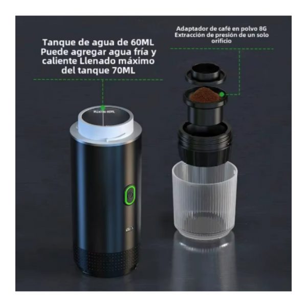 CAFETERA PORTATIL 12V 3EN1 CAPSULAS CAM0012V - Imagen 3
