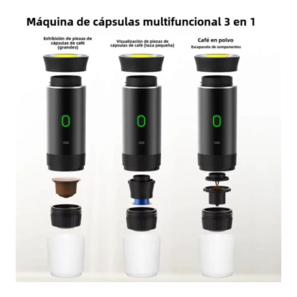 CAFETERA PORTATIL 12V 3EN1 CAPSULAS CAM0012V - Imagen 2