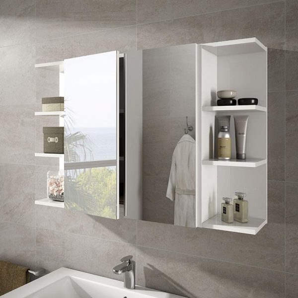 MODULO ESPEJO DE BAÑO BLANCO BRILLO 65X60X21CM BENOTTI 305083B0 - Imagen 2