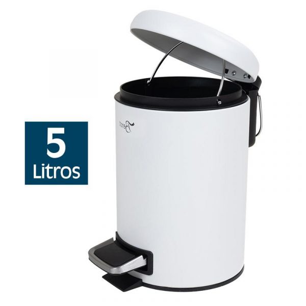 PAPELERA DE BAÑO BLANCA 5 LITROS BENOTTI BT2847
