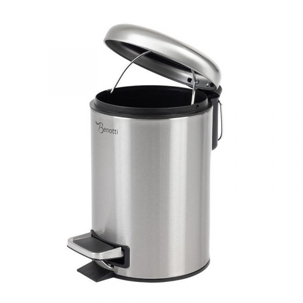 PAPELERA DE BAÑO INOX MATE 3 LITROS BENOTTI BT2660 - Imagen 5