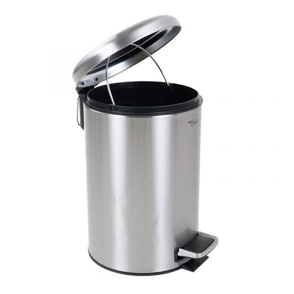 PAPELERA DE BAÑO INOX MATE 12 LITROS BENOTTI BT2842 - Imagen 2
