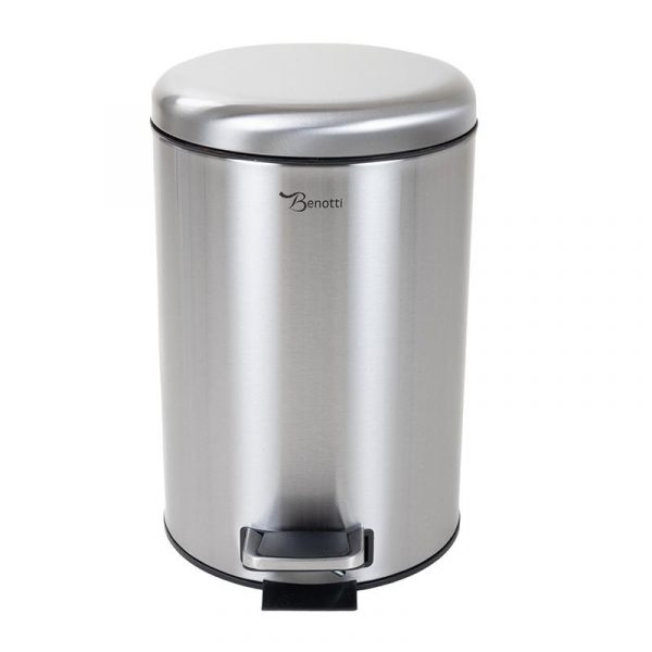 PAPELERA DE BAÑO INOX MATE 12 LITROS BENOTTI BT2842 - Imagen 3