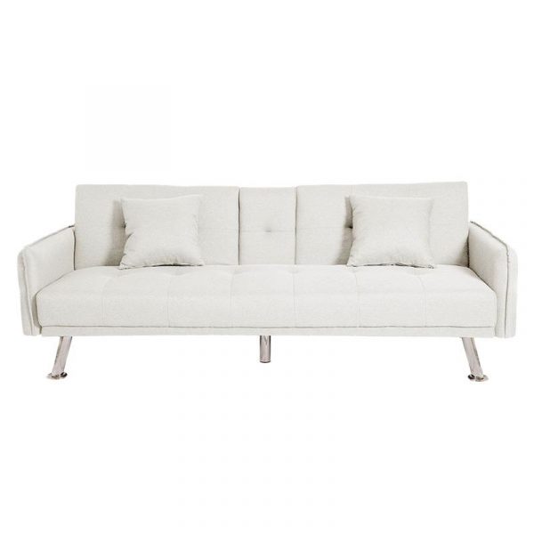 SOFA CAMA BLANCO 210X85X80CM MOMI MO1159 - Imagen 2