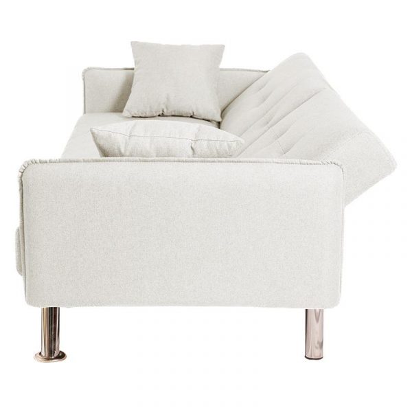 SOFA CAMA BLANCO 210X85X80CM MOMI MO1159 - Imagen 3
